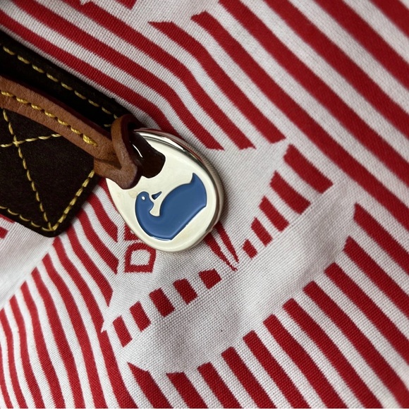 Dooney & Bourke Red and White Sailboat Tote Bag - Picture 5 of 9